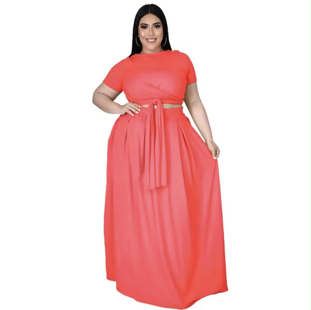 LADIES PLUS SIZE 2PC SKIRT SET