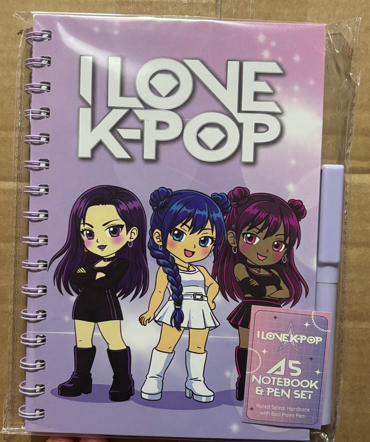 KPOP HARDBACK NOTEBOOK AND PEN SET