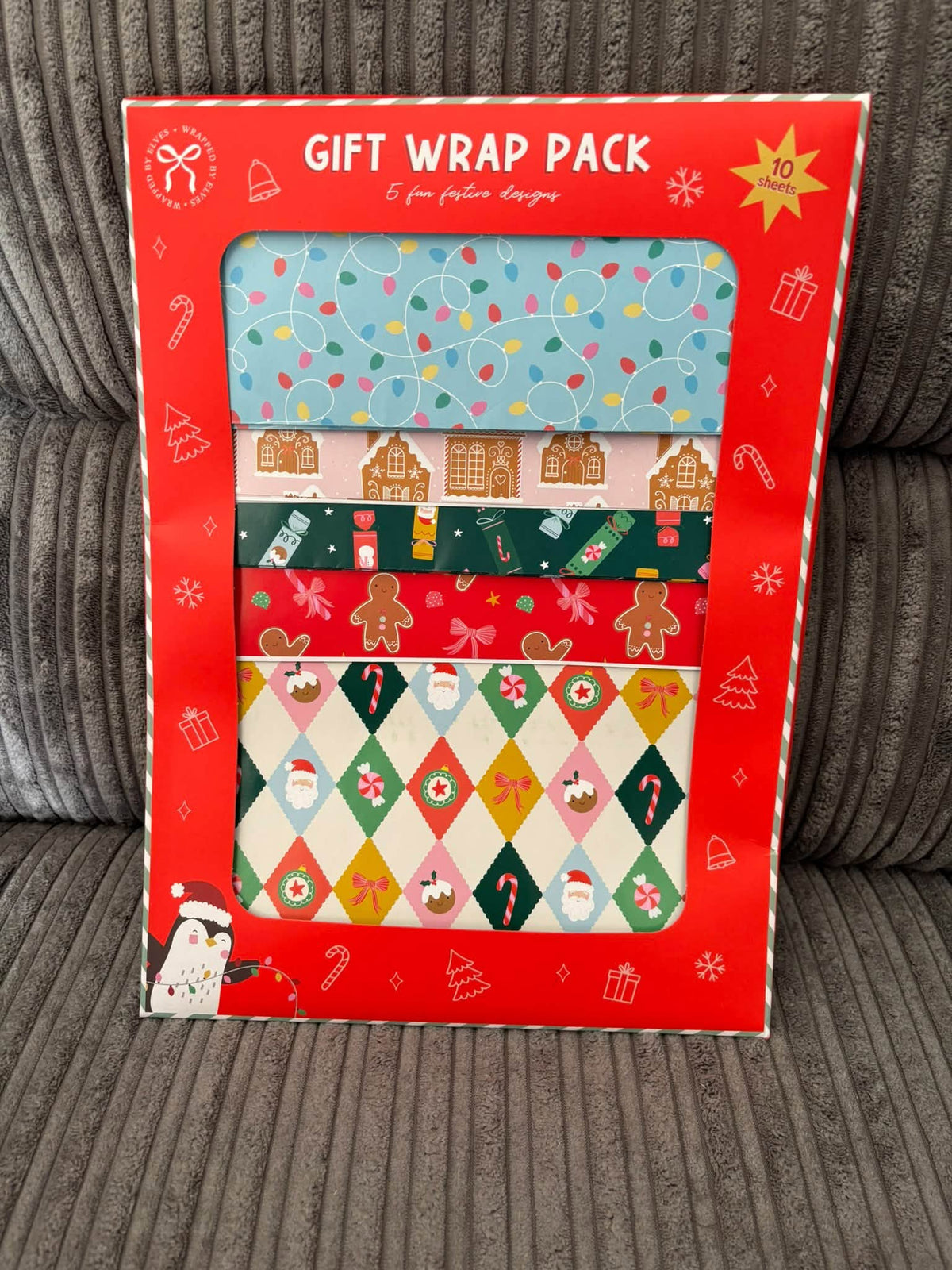CHRISTMAS GIFT WRAP SHEETS 10PK