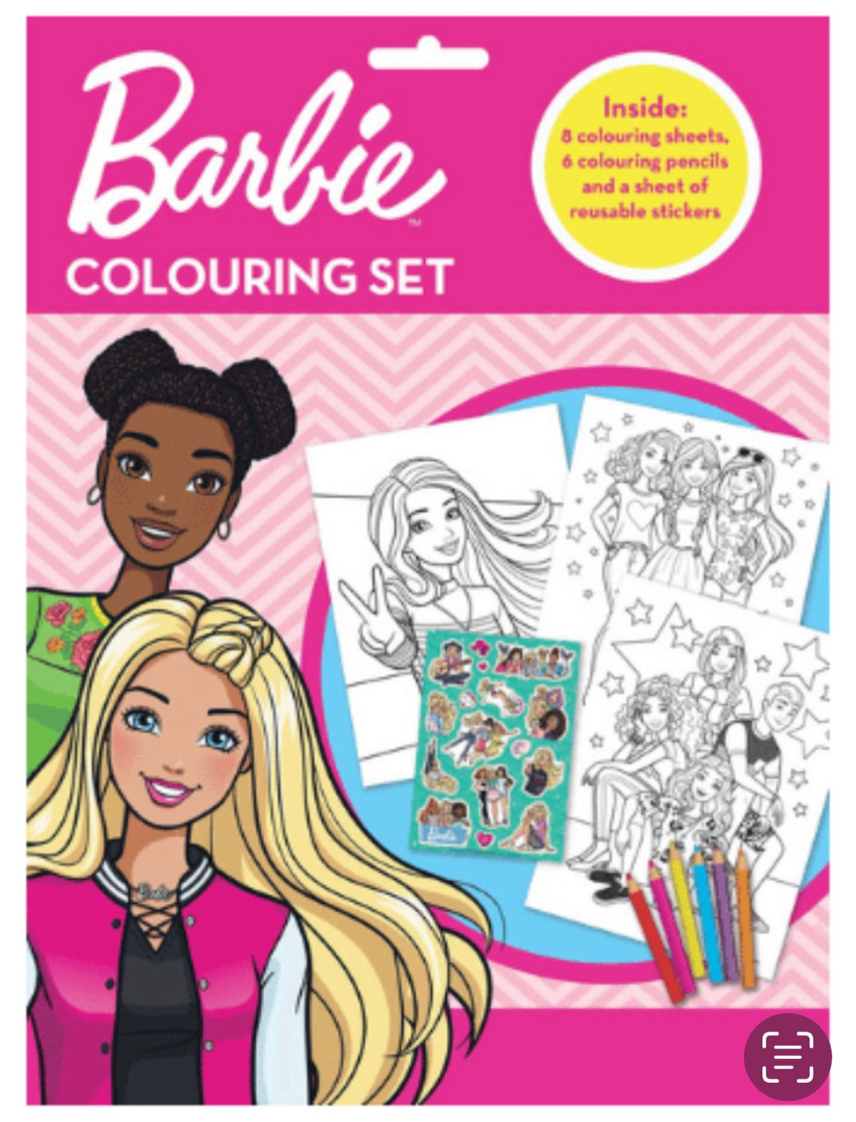 BARBIE COLOURING SET