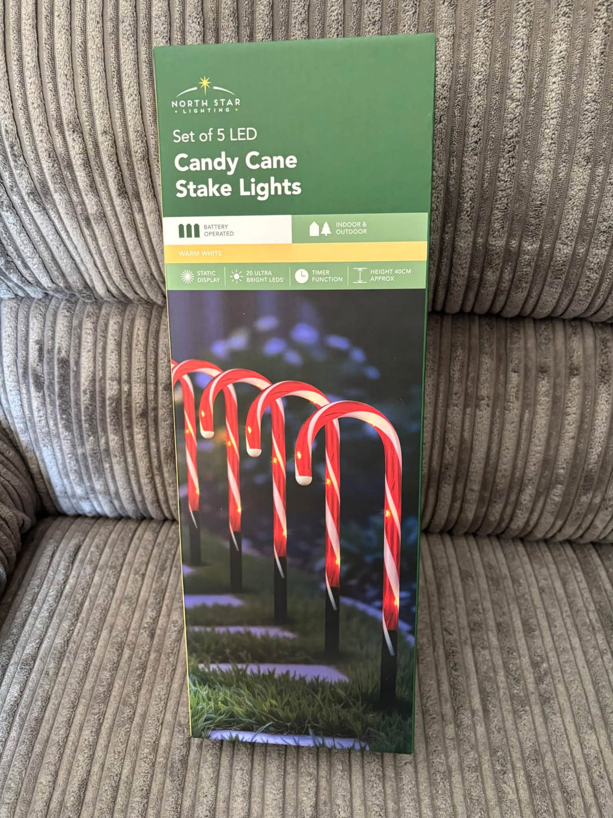 CANDY CANE STAKE LIGHTS 5PK