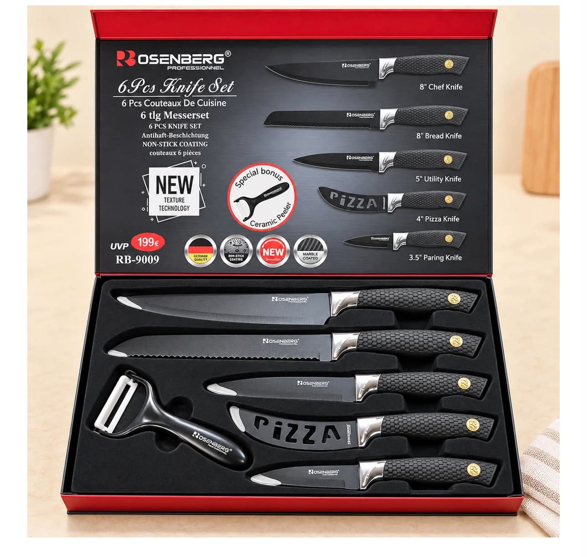 6PC BOXED KNIFE SET