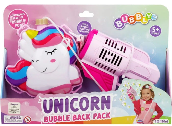 UNICORN BUBBLE BACK PACK