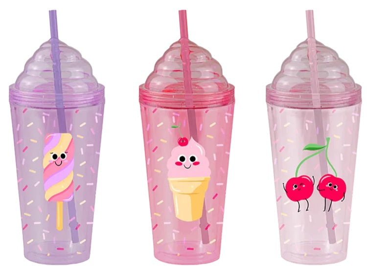 KIDS DRINKING CUPS WITH STRAWS