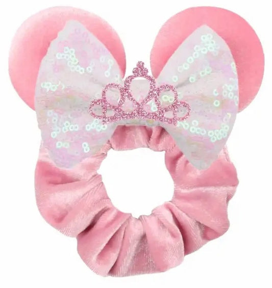 MINNIE EAR LIGHT PINK SCRUNCHIE