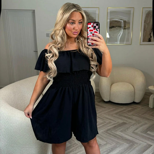 ** CLEARANCE BLACK PLAYSUIT