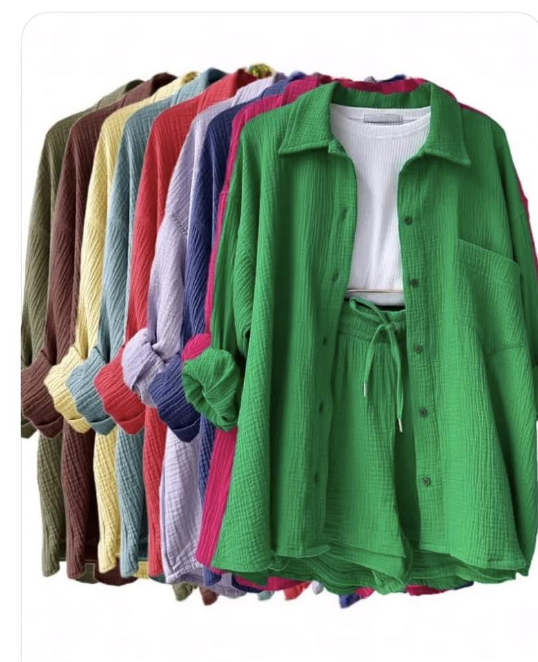 2PC LADIES SUMMER ITALIAN SHORT SET