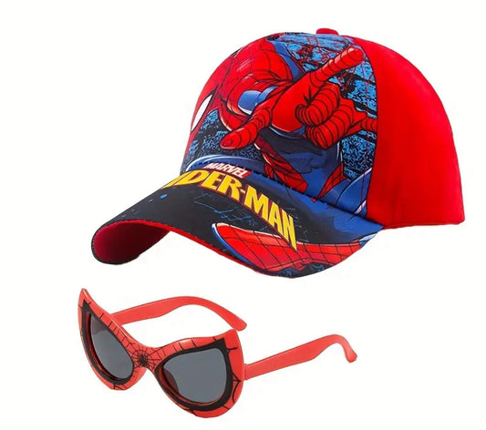 KIDS SPIDER-MAN HAT AND SUNGLASSES SET