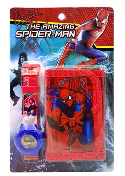 SPIDER-MAN WALLET & WATCH SET