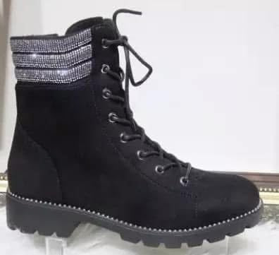 LADIES BOXED DIAMANTÉ BOOTS - SIZE 5
