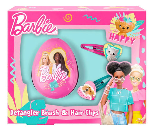 BARBIE DETANGLE BRUSH AND CLIP SET