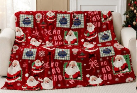 KING SIZE HO HO CHRISTMAS BLANKET