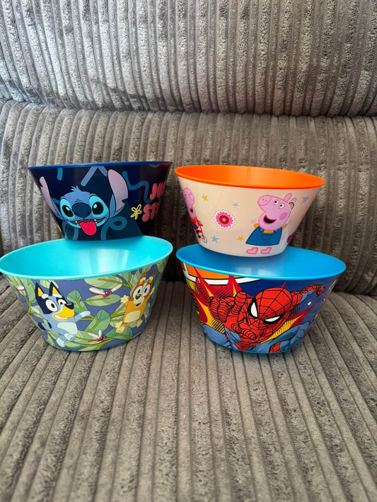 KIDS CHARACTER PLASTIC BOWLS