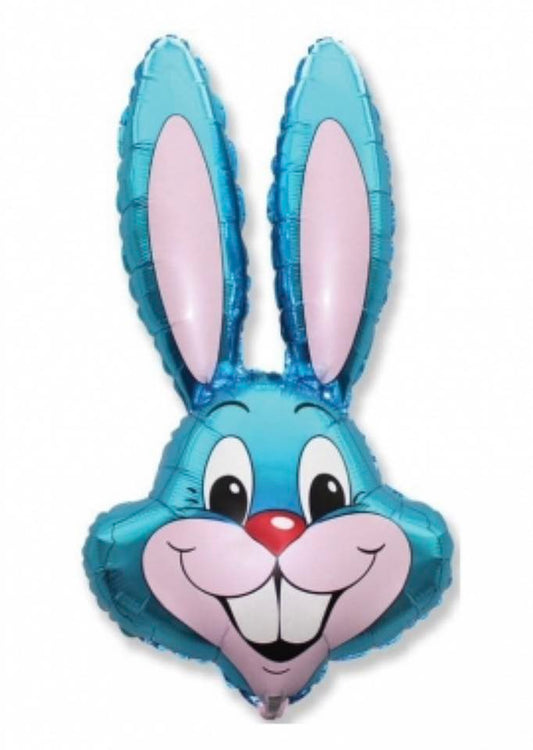 JUMBO BLUE BUNNY FOIL BALLOON HEAD