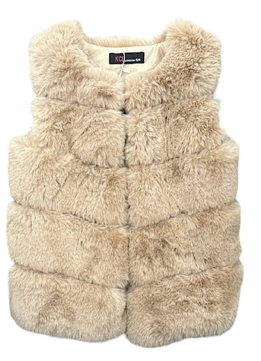 GIRLS GILET - BEIGE