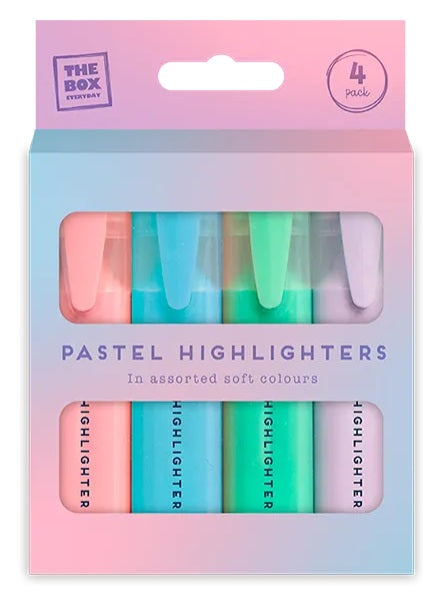 PASTEL HIGHLIGHTERS 4PK