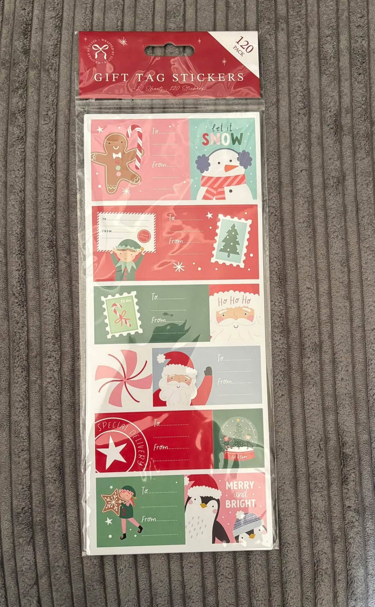 CHRISTMAS GIFT LABELS -120 PACK
