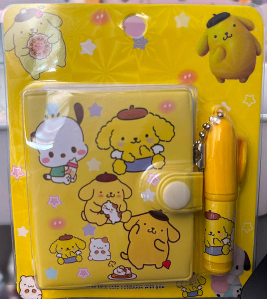 POM POM SANRIO MINI NOTEBOOK AND PEN SET