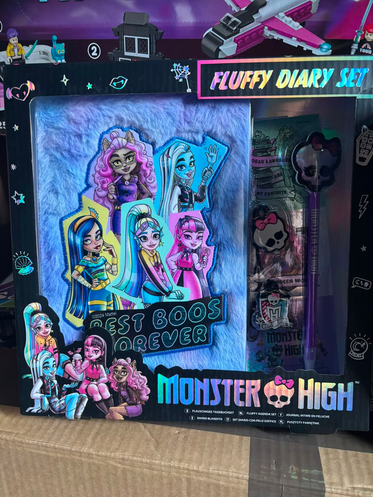 MONSTER HIGH FLUFFY DIARY SET