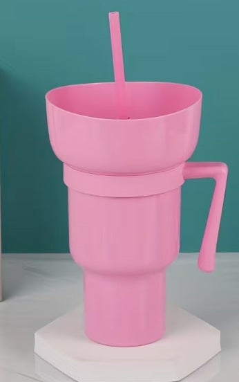 SNACK & DRINKING CUP - LIGHT PINK