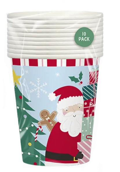 CHRISTMAS PARTY CUPS - 10PK