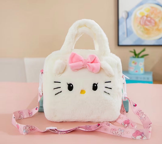 KIDS HELLO KITTY PLUSH HANDBAG