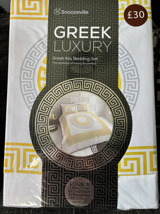 LUXURY WHITE GREEK BEDDING SET