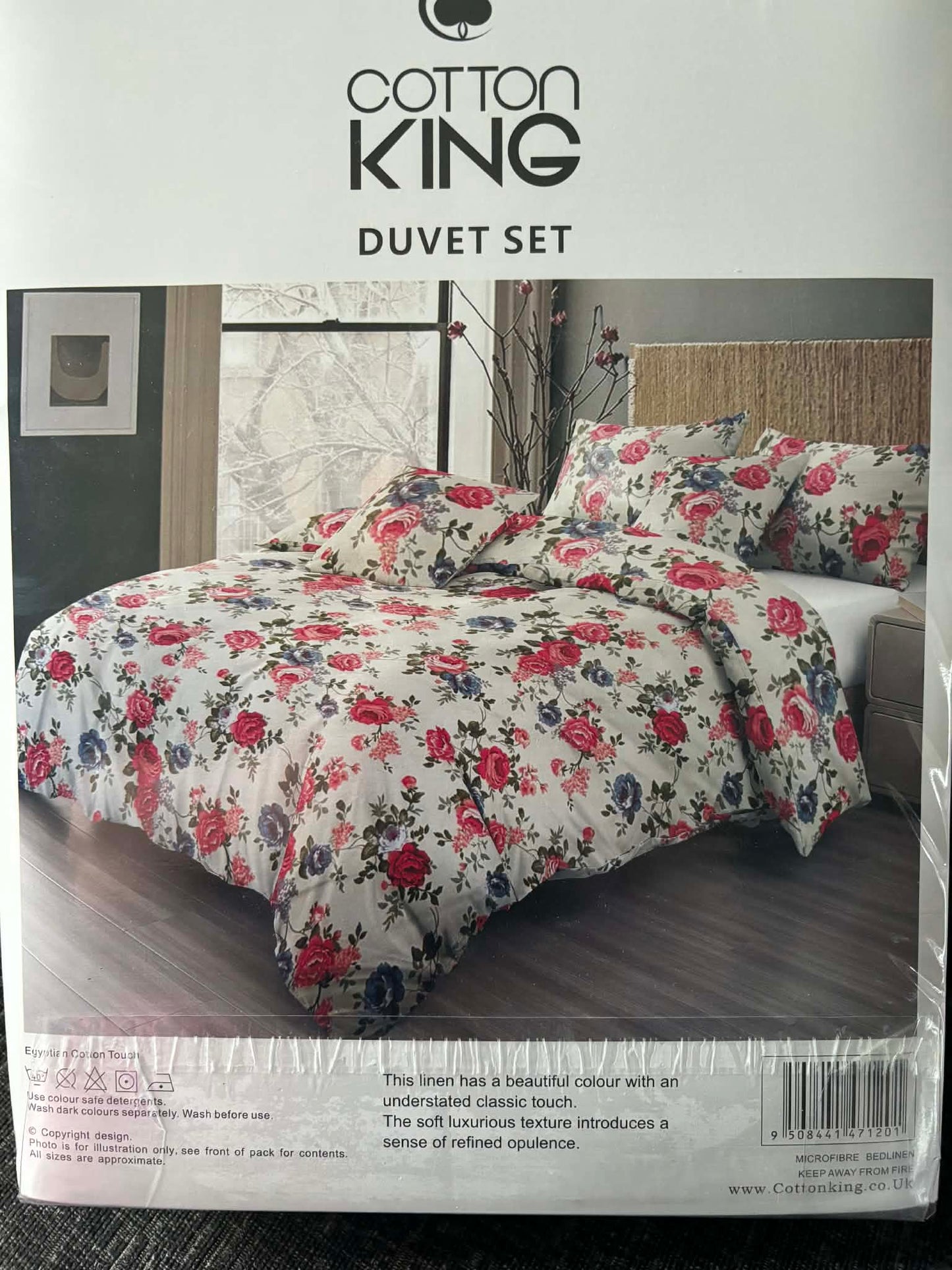 COTTON KING DOUBLE DUVET BED SET