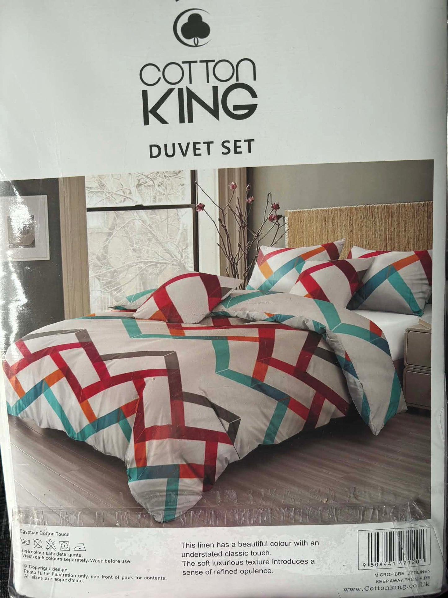 COTTON KING COLOURFUL BED SET