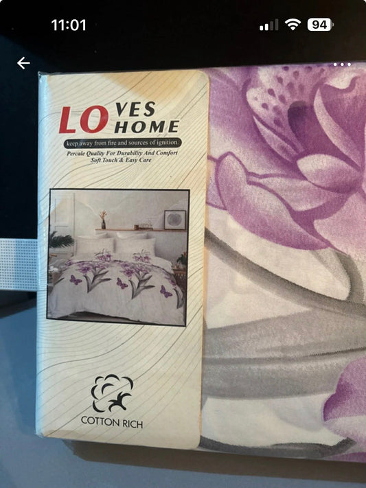 FLORAL BED SET - KING SIZE