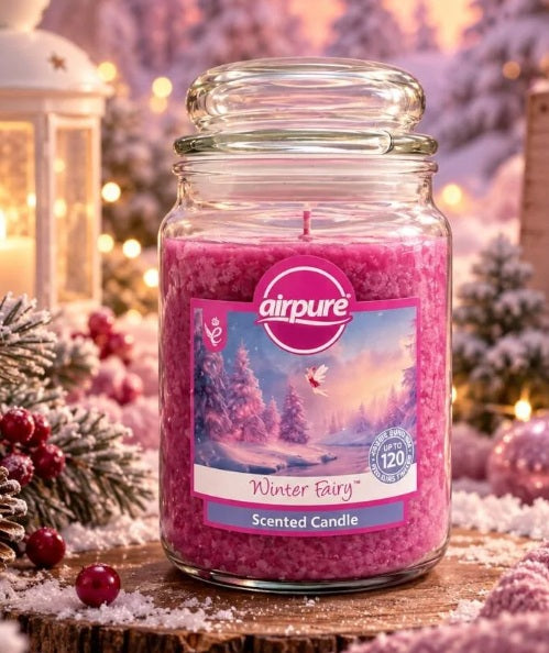 LARGE WINTER FAIRY CANDLE JAR