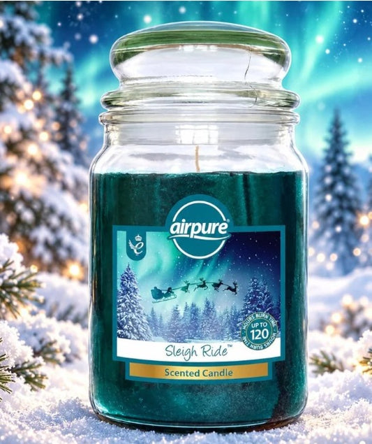 LARGE SLEIGH RIDE CANDLE JAR