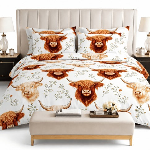 HIGHLAND COW SOFT TOUCH DUVET SET