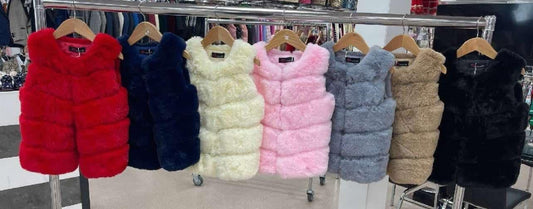 KIDS FAUX FUR GILET