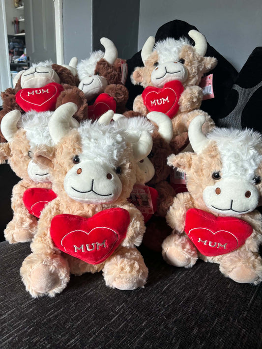 HIGHLAND COW MUM PLUSH BEARS