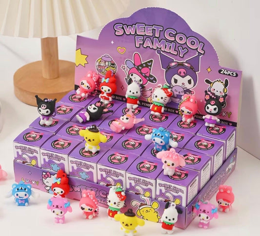KUROMI AND FRIENDS MYSTERY KEYRINGS