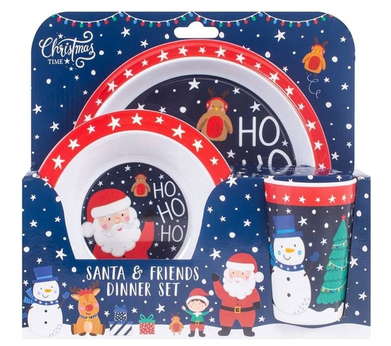 KIDS CHRISTMAS 3PC PLATE SET