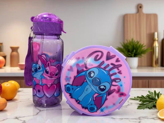 STITCH WATER BOTTLE AND LUNCH SET