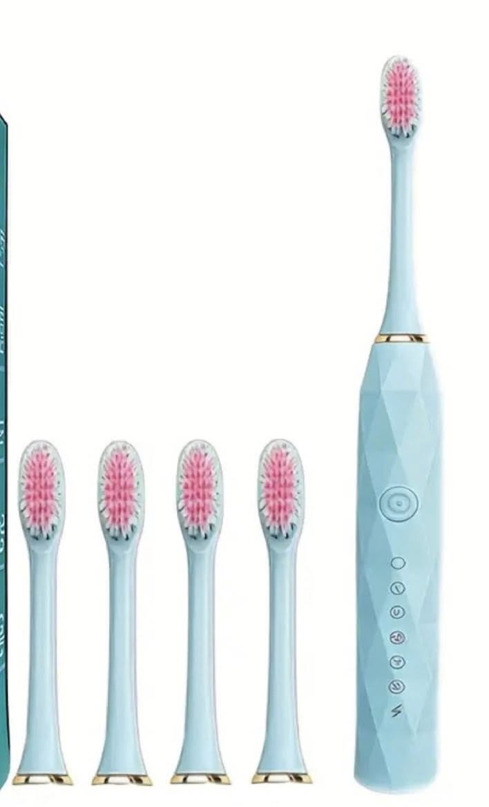 TOOTHBRUSH WITH SPARE HEADS - BLUE
