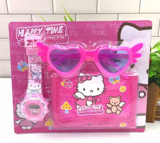 KIDS WATCH AND WALLET SET - HELLO KITTY