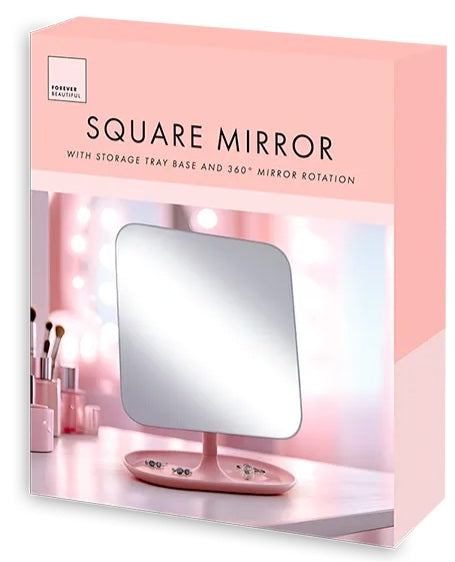 PINK SQUARE DESKTOP MIRROR